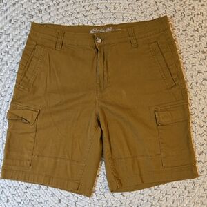 Eddie Bauer Tan Cargo Shorts 32